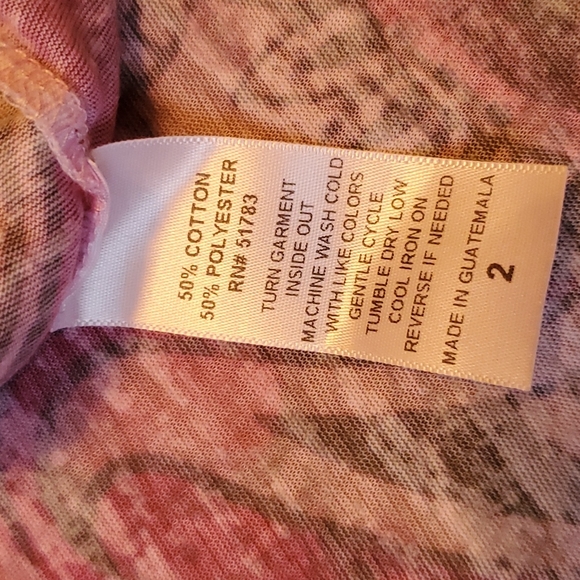 Maurices size 2X burnout tee. Abstract floral design *EUC* - Picture 8 of 11